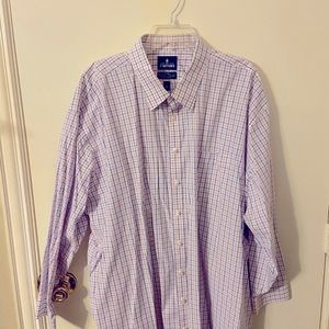 Stafford men’s long sleeve pink /Blue shirt 20